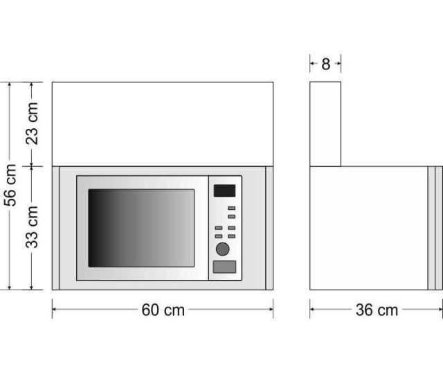 PARIS 120 cm koelkast combi-magnetron minikeuken - Wit
