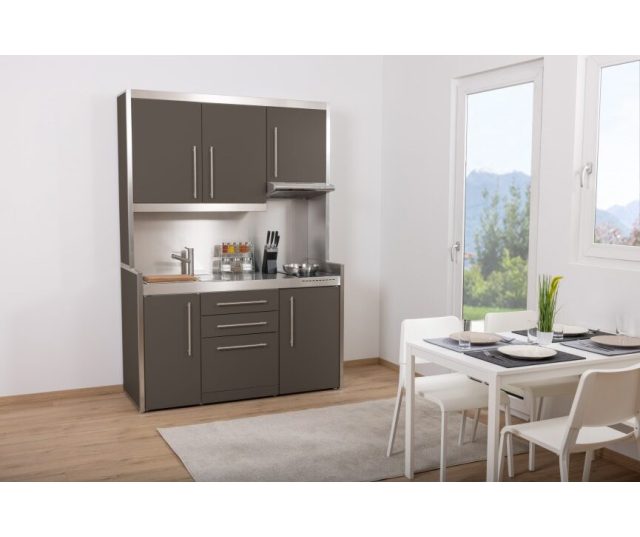 Stengel PORTO 150 cm STUDIOLINE met 4 toestellen minikeuken - Wit