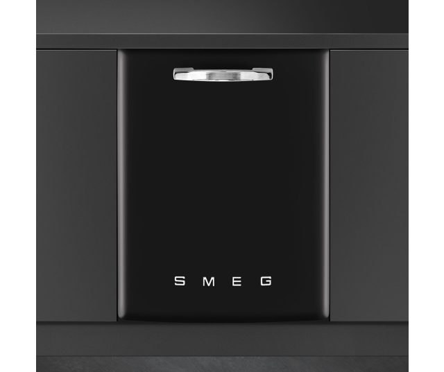 Smeg STFABBL3 retro jaren 50 onderbouw vaatwasser - zwart