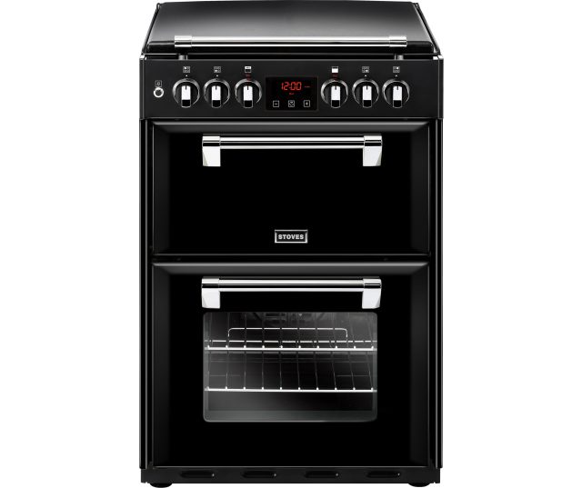 De Stoves RICHMOND 600 DF EU ZWART fornuis is een uniek 60 cm. fornuis met twee ovens