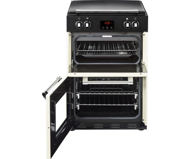 Het Stoves RICHMOND 600 Ei EU CREME inductie fornuis heeft twee ovens, multifunctioneel