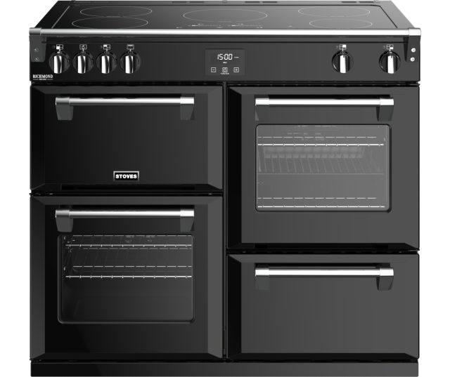 Stoves Richmond DX D1000 Ei BK inductie fornuis - 100 cm. - zwart