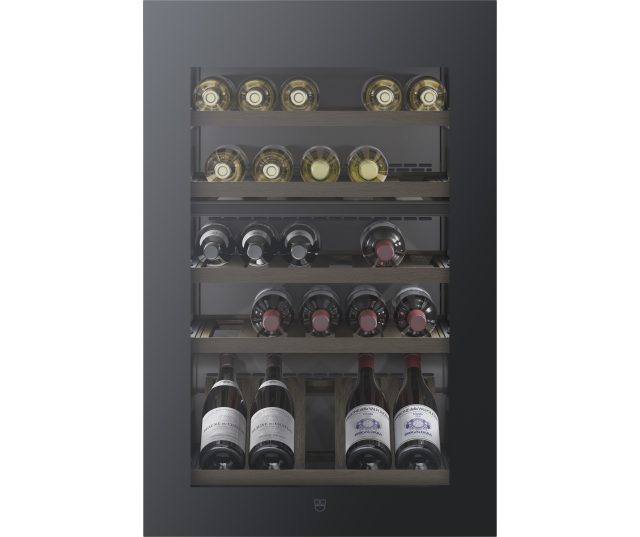 V-Zug Winecooler 90 SL inbouw wijnkoelkast - rechtsdraaiend - zwart glas