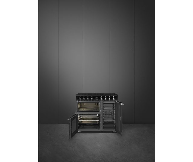 SMEG CX93IMBL inductie fornuis met 3 aparte ovens voor optimale kookflexibiliteit