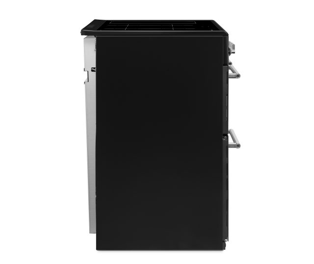 Zijkant SMEG CX93IMBL inductie fornuis zwart 90 cm breed