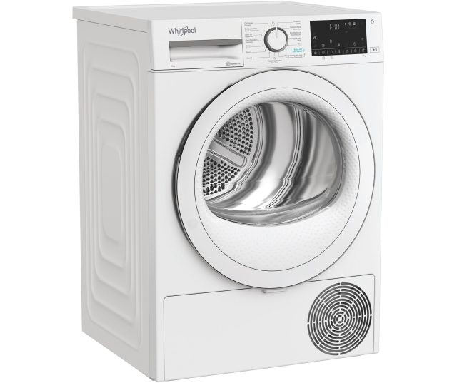 Whirlpool C WD 94M WWS BE vooraanzicht met gesloten deur, bedieningspaneel en display