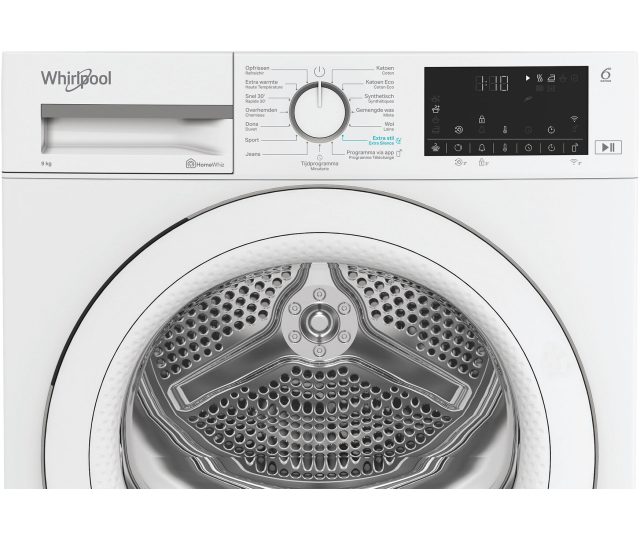 Whirlpool C WD 94M WWS BE frontaanzicht met bedieningselementen en display