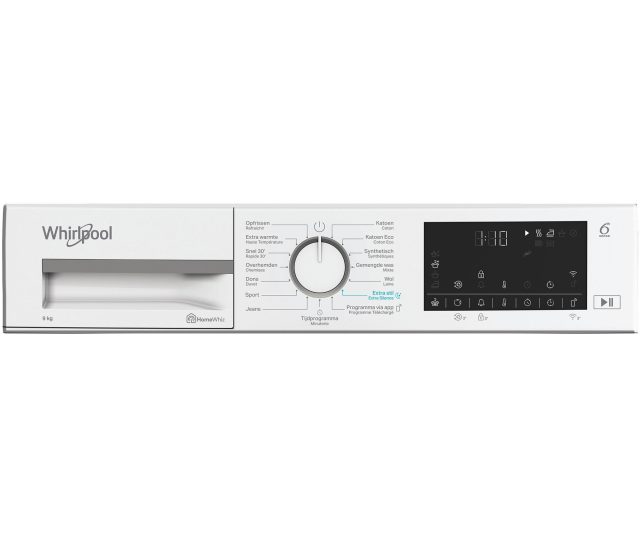 Whirlpool C WD 94M WWS BE detail van geopende deur met trommelinterieur
