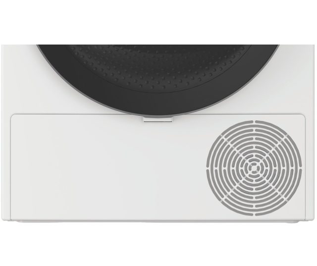 Whirlpool C WD1 84M WBS warmtepompdroogkast onderkant met luchtuitlaatrooster