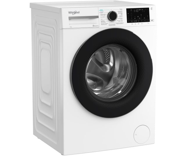 Whirlpool WAM 09WB BE wasmachine vooraanzicht met gesloten deur en bedieningspaneel