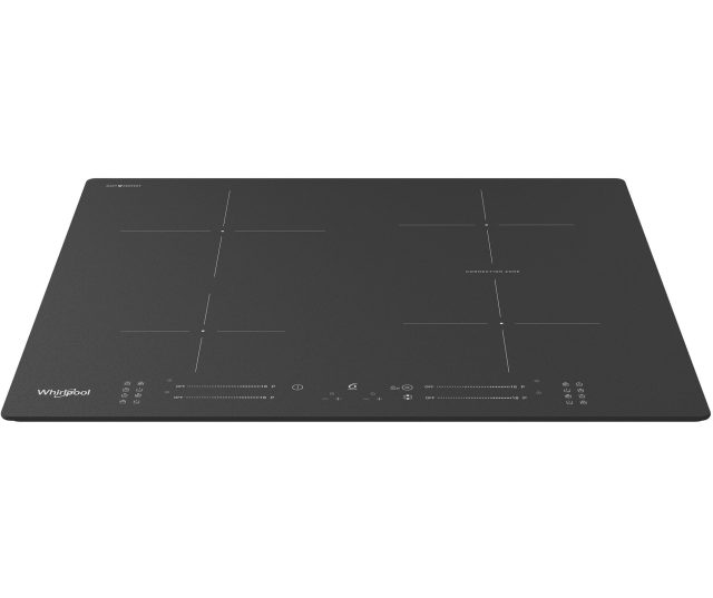 Whirlpool WB S2560 NE BM inductiekookplaat vooraanzicht met vier kookzones en bedieningspaneel