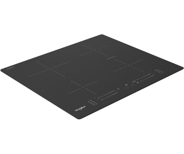 Whirlpool WB S2560 NE BM schuin perspectief alle kookzones en bedieningselementen zichtbaar