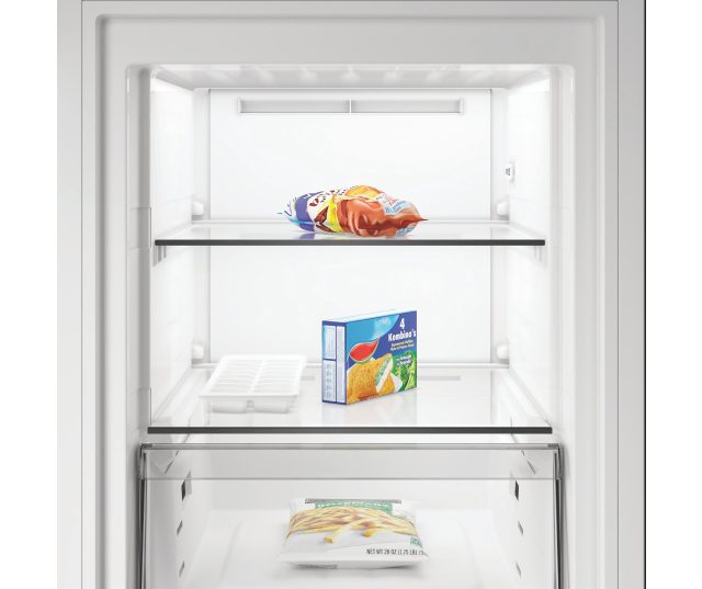 Whirlpool WHLF 1292 W5E vriezer detail meerdere laden met transparante fronten