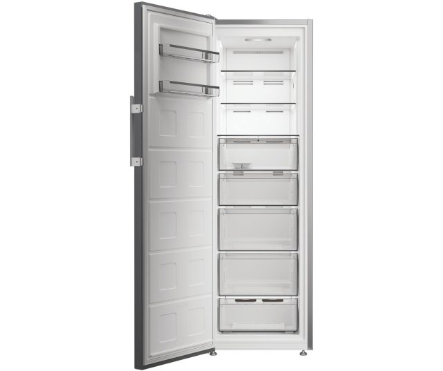 Whirlpool WHMFF 6312 XP5E geopende deur met lege bevroren vakken en korven