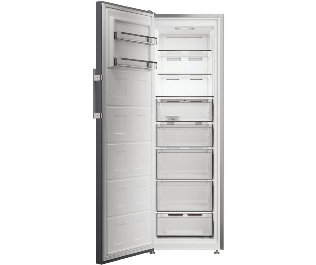 Whirlpool WHMFF 6314 XP6E geopende deur interieur met lege schappen laden