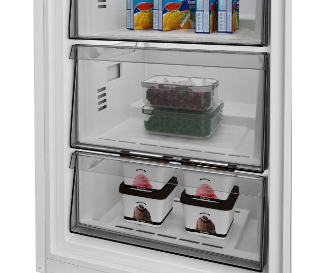 Whirlpool WHMFF 6314 XP6E koelkastinterieur deurvakken met producten