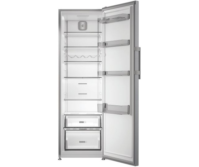 Whirlpool WHMLF 6442 XP4 geopende deur, interieur met meerdere schappen en deurvakken
