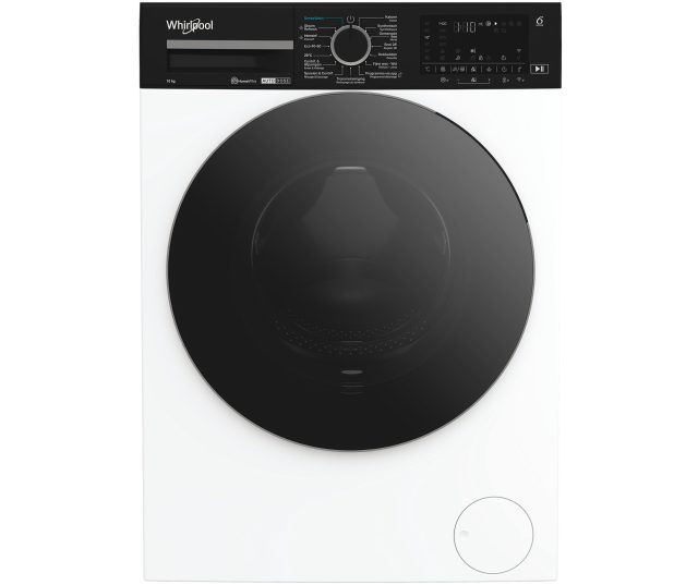 Whirlpool WPM 07W ADS BE wasmachine frontaal met gesloten trommel