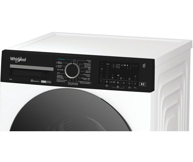 Whirlpool WPM 07W ADS BE wasmachine bovenaanzicht bedieningspaneel detail