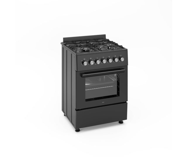 fornuis Wiggo WO-E606A(BB) - Gas