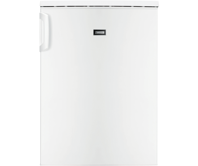 De buitenzijde van de Zanussi ZRG16605WA tafelmodel koelkast
