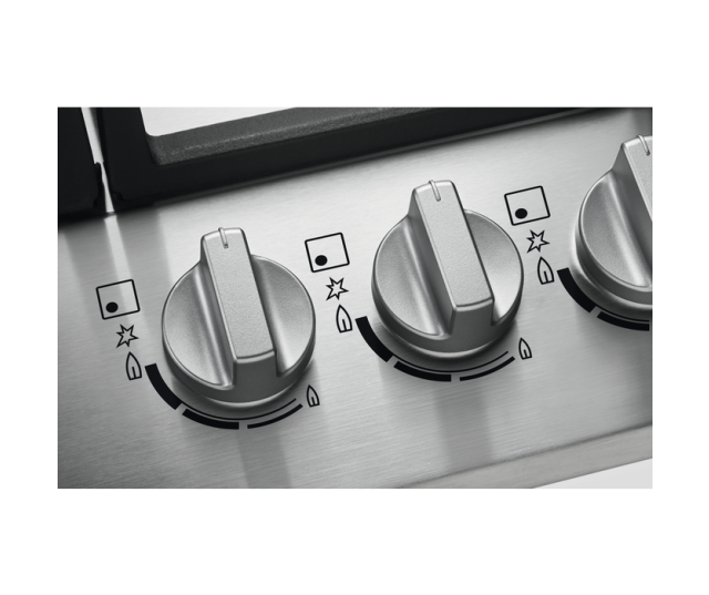 Zanussi ZGH76534XS inbouw gas kookplaat
