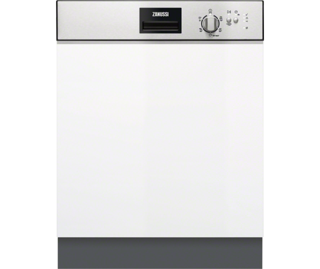 Het bedieningspaneel van de Zanussi ZDI12001XA is uitgevoerd in roestvrijstaal