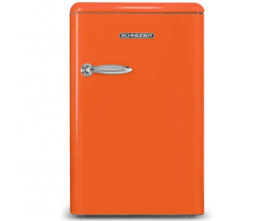 Schneider SCTT115VFLO retro jaren 50 tafelmodel koelkast - oranje
