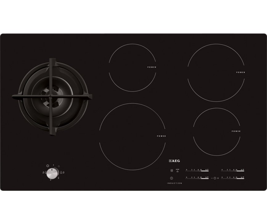 Aeg HD955100NB kookplaat inductie met gas wokbrander