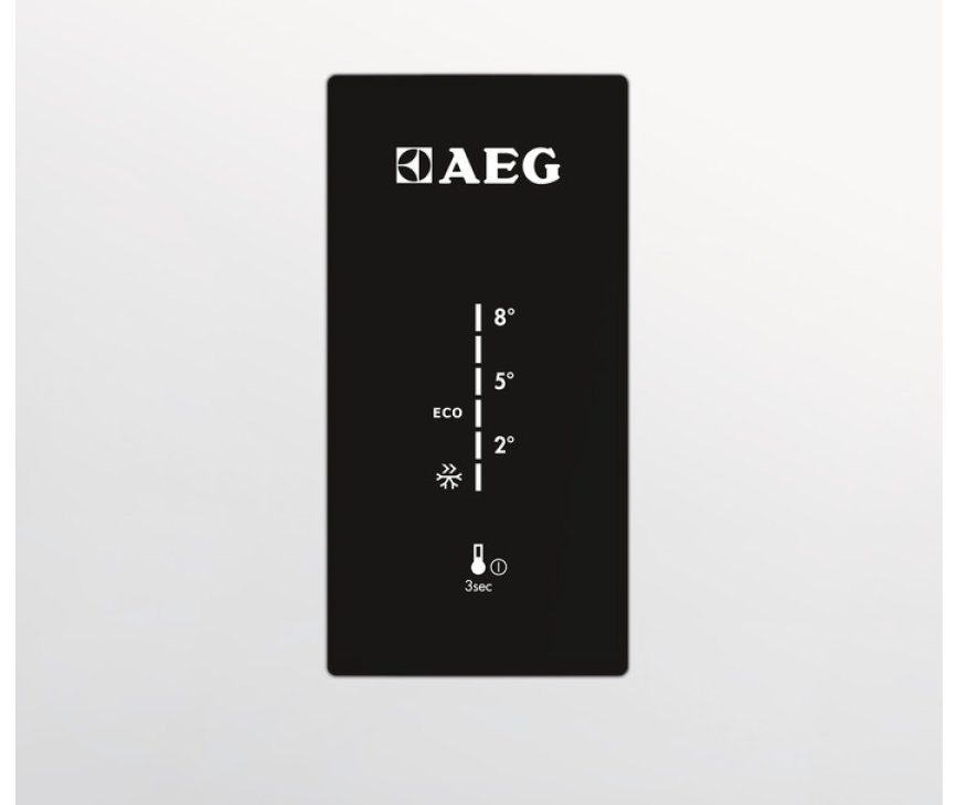 Het digitale bedieningsdisplay van de Aeg S53620CTWF koelkast