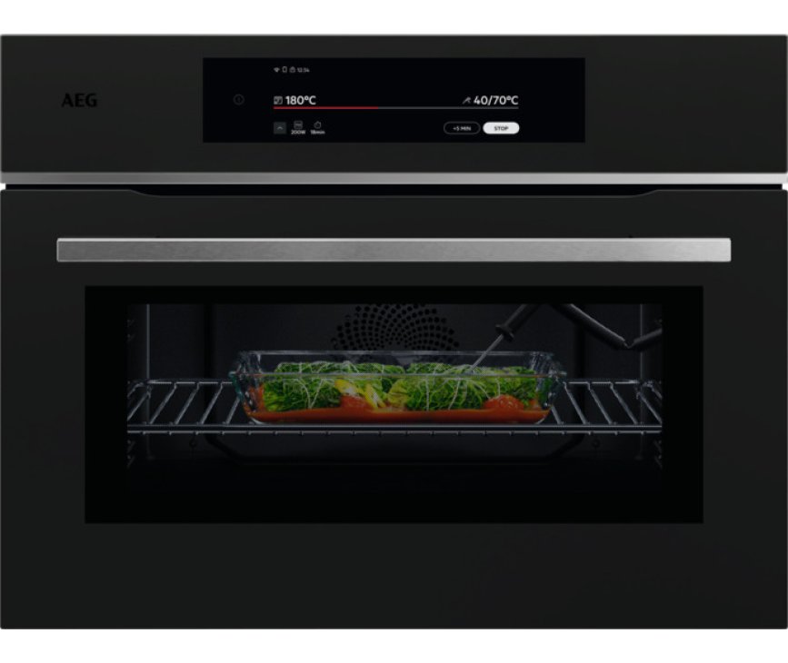 AEG TKK8N821T inbouw oven met magnetron - mat zwart
