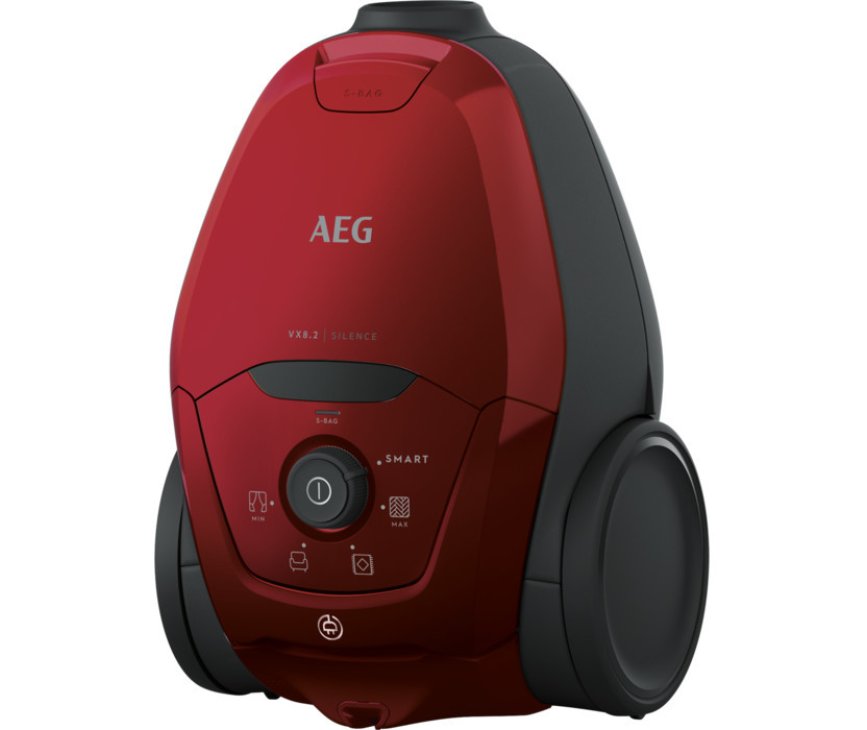 AEG VX82-1-2CR rode stofzuiger met stofzak - zeer stil 57 dB