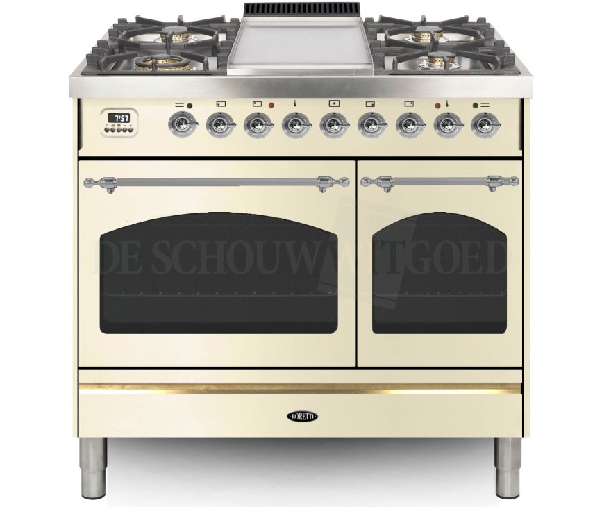 Boretti VFPNR94OWG fornuis gasoven oud-wit