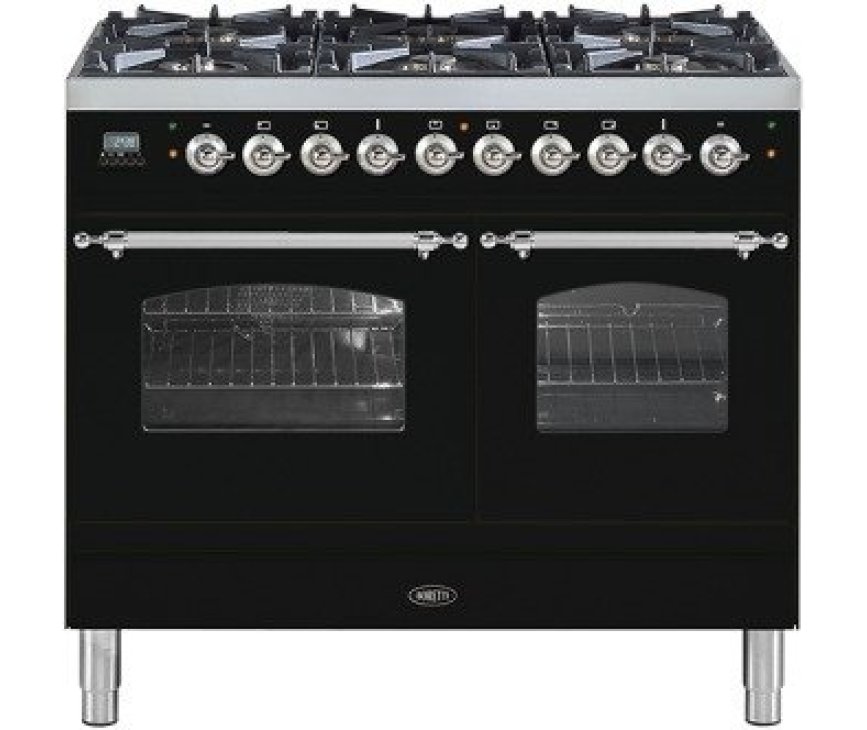 Boretti VPNR104ZWG fornuis gasoven zwart