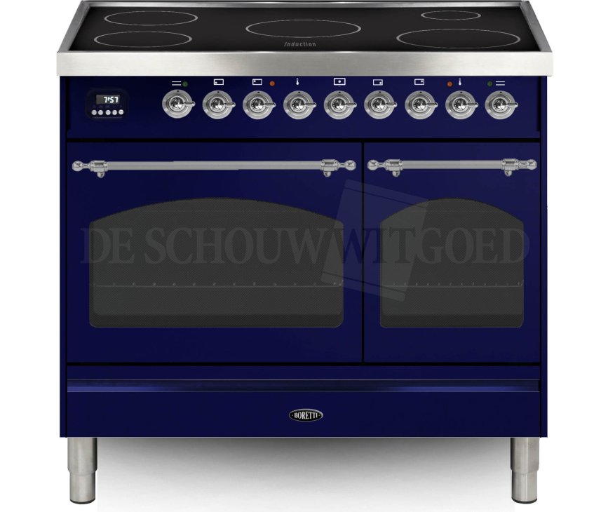 Boretti VPNRI94BL inductie fornuis blauw