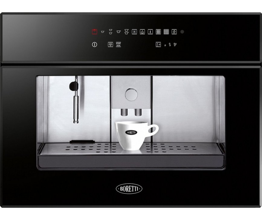 Boretti BPK45ZWGL inbouw koffiemachine - zwart glas