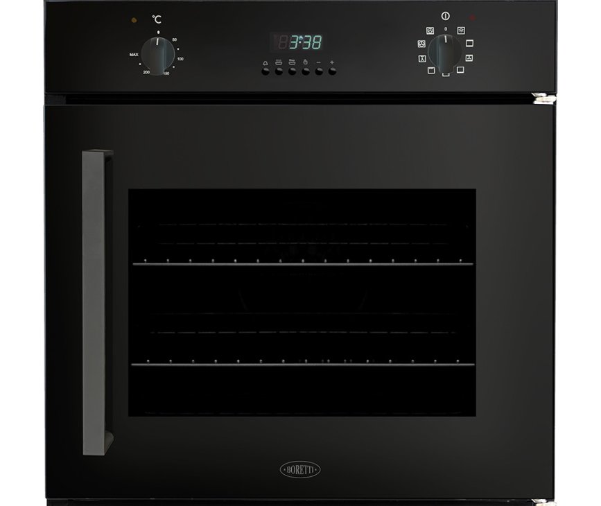 Boretti BPMDN60ZWR inbouw oven met draaideur - zwart - rechtsdraaiend