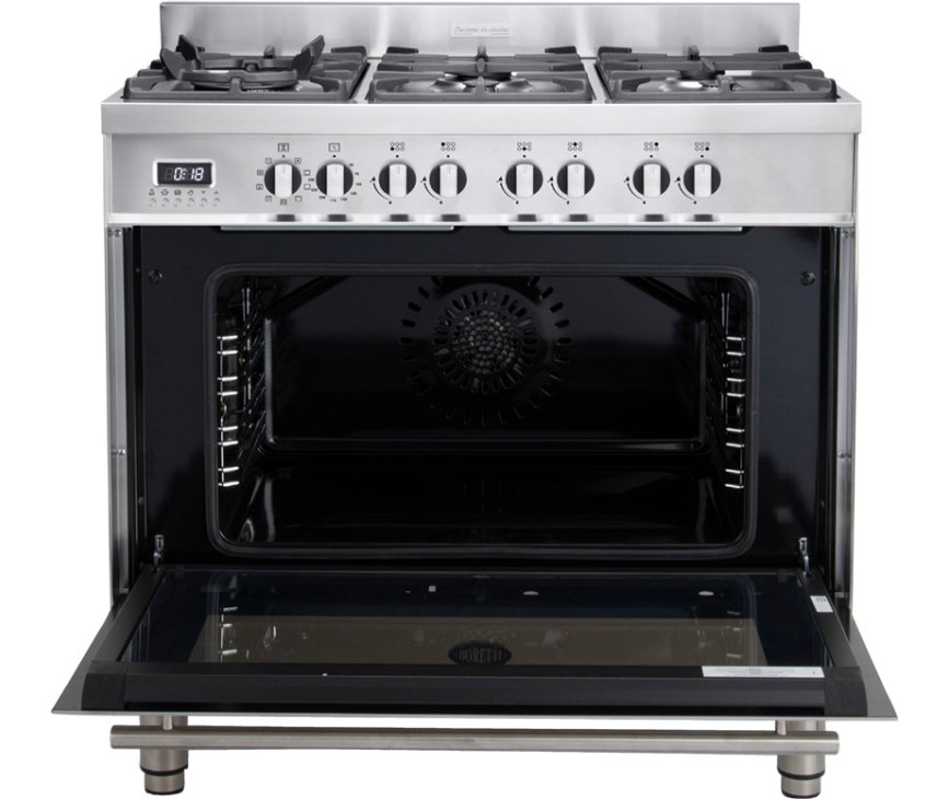 De oven van de Boretti MFBG901IX/2 is multifunctioneel en beschikt over een hetelucht functie
