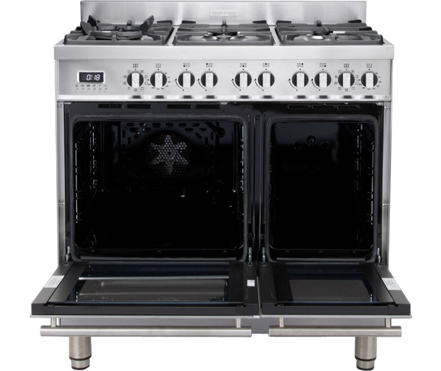 De Boretti MFBG902IX/2 heeft twee ovens welke beide met een energieklasse B zijn uitgevoerrd