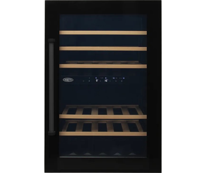 Boretti MLWC88ZW inbouw wijnkoelkast - zwart - nis 88 cm.