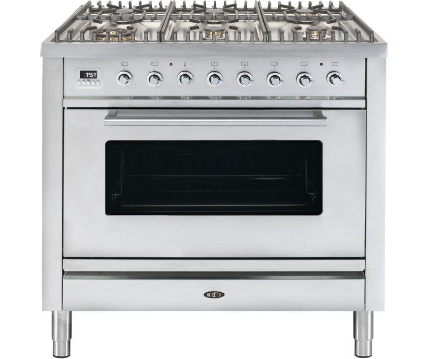 Boretti VT96IX BP fornuis - butaan/propaan gas - rvs - outlet