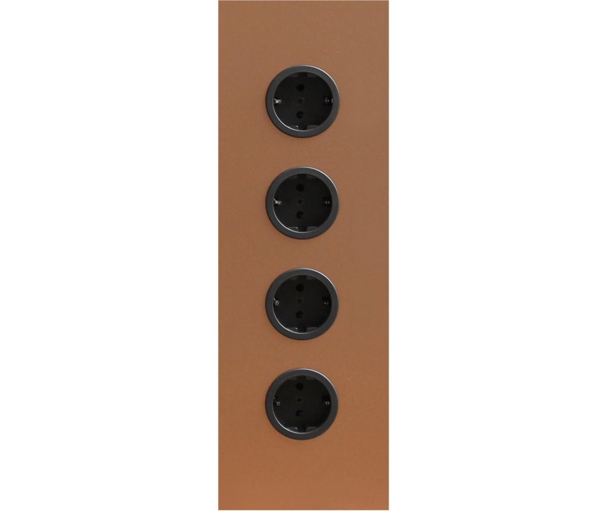 Caressi 4ST36 Copper energiezuil - 4-voudig - koper kleur