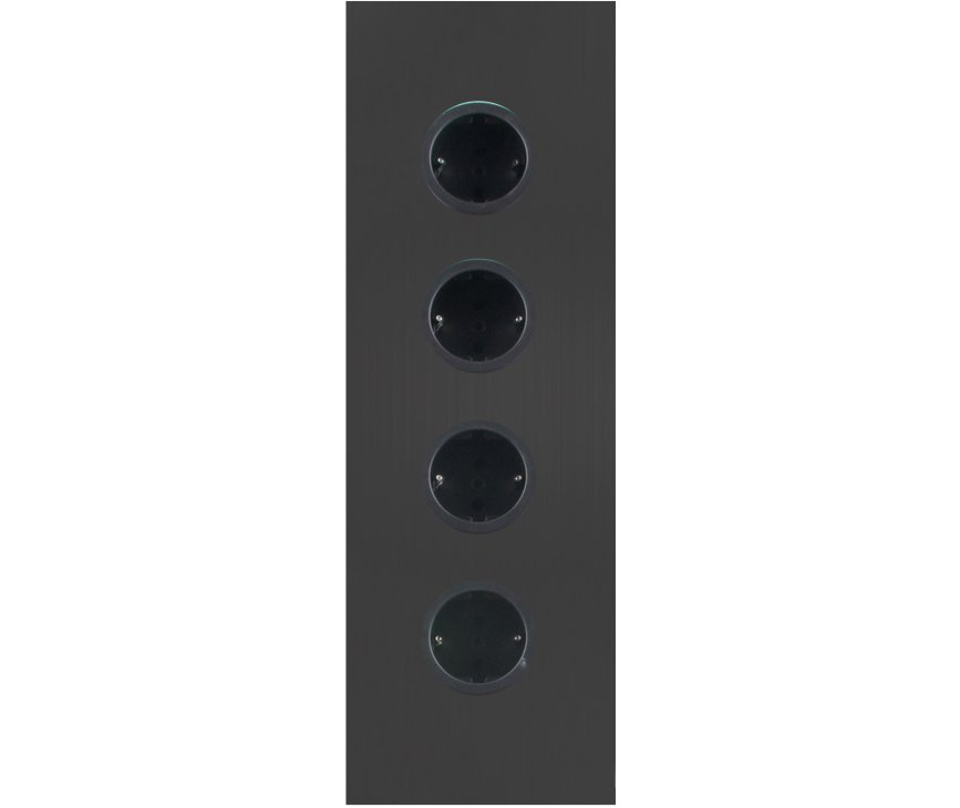 Caressi 4ST36 Zwart energiezuil - 4-voudig