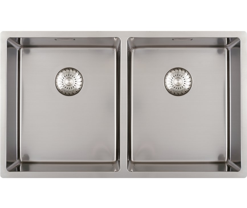 Caressi CAPP3434R10 dubbele rvs spoelbak