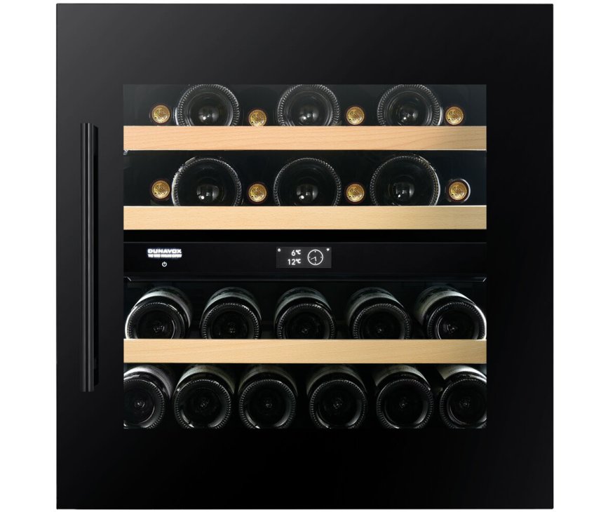 Dunavox DVP-25.65DB inbouw wijnkoelkast - zwart