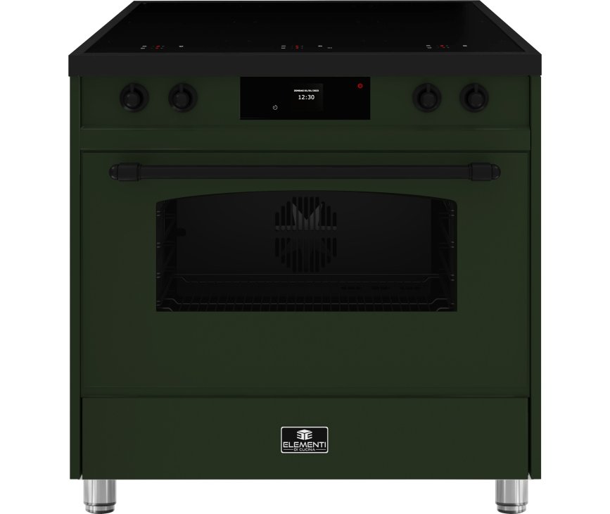 Elementi di Cucina EM9036-PG-MZ-B inductie fornuis - oud groen