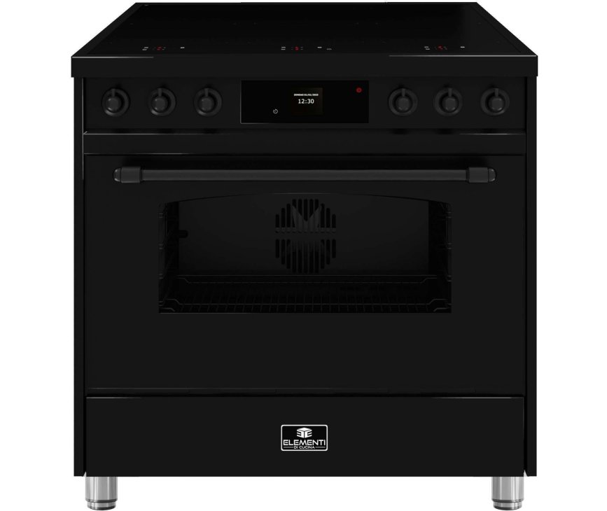 Elementi di Cucina EC9036-ZW-B inductie fornuis - klassiek - zwart