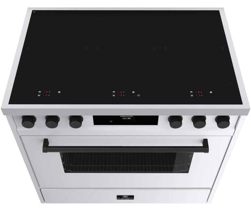 Elementi di Cucina EM9036-WT-IX-B inductie fornuis - modern - wit