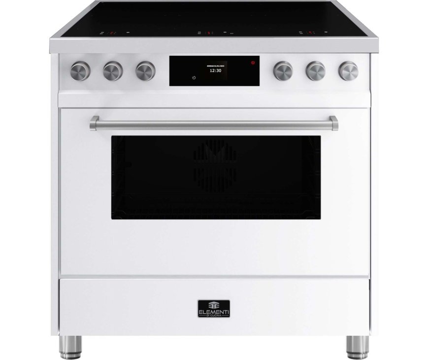 Elementi di Cucina EM9036-WT-IX-S inductie fornuis - modern - wit