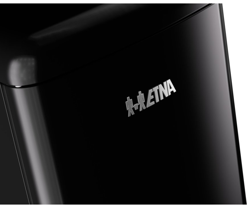 Etna KVV793LZWA koelkast zwart - retro jaren 50 - linksdraaiend